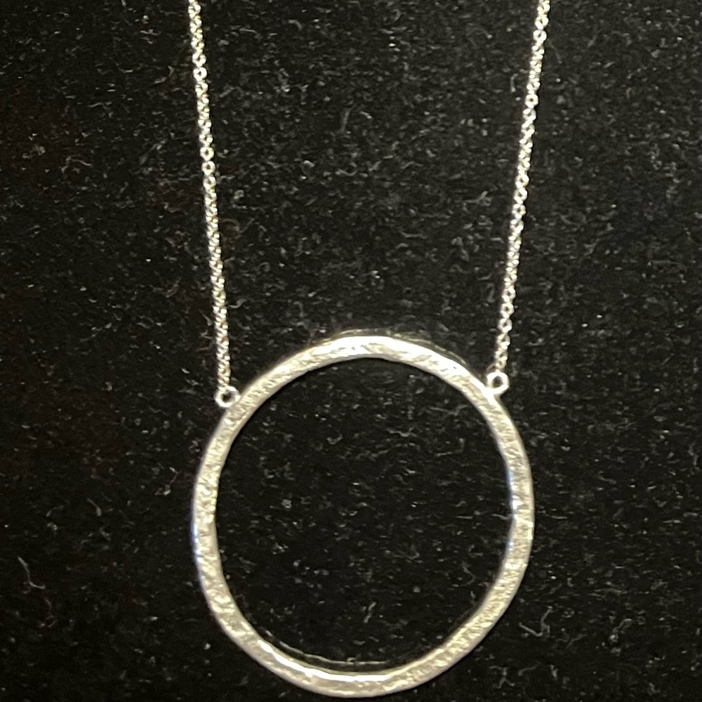 Silver Circle Pendant Necklace